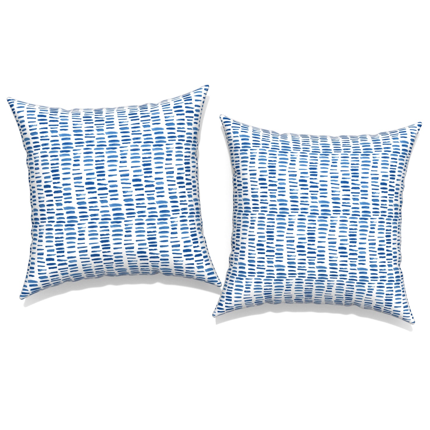 Melody Elephant Outdoor/Indoor Throw Pillow Covers Set of 2, All Weather Square Pillow Cases 16x16 Inch, Patio Cushion Pillow of Home Furniture Use, Pebble Blue